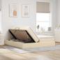 Preview: Aufbewahrungsbett mit Matratze Creme 200 x 200 cm Polyester