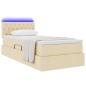 Preview: LED-Speicherbett mit Matratze Creme 100 x 200 cm Stoff