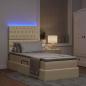 Preview: LED-Speicherbett mit Matratze Creme 100 x 200 cm Stoff