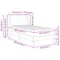 Preview: Bettgestell mit Matratze Hellgrau 80 x 200 cm Samt