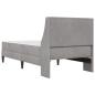 Preview: Bettgestell mit Matratze Hellgrau 80 x 200 cm Samt