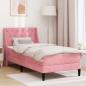 Preview: ARDEBO.de - Bettgestell mit Matratze mit Matratze Rosa 80 x 200 cm Samt