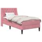 Preview: Bettgestell mit Matratze mit Matratze Rosa 80 x 200 cm Samt