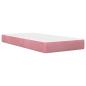 Preview: Bettgestell mit Matratze mit Matratze Rosa 80 x 200 cm Samt