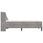 Preview: Bettgestell mit Matratze mit Matratze Hellgrau 90 x 190 cm Samt