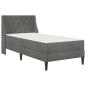 Preview: Bettgestell mit Matratze Dunkelgrau 90 x 200 cm Samt