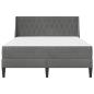 Preview: Bettgestell mit Matratze Dunkelgrau 140 x 190 cm Samt