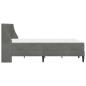 Preview: Bettgestell mit Matratze Dunkelgrau 140 x 190 cm Samt