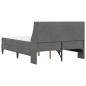 Preview: Bettgestell mit Matratze Dunkelgrau 140 x 190 cm Samt