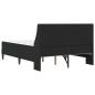 Preview: Bettgestell mit Matratze mit Matratze Schwarz 140 x 190 cm Samt