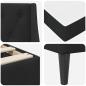 Preview: Bettgestell mit Matratze mit Matratze Schwarz 140 x 190 cm Samt