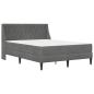 Preview: Bettgestell mit Matratze Dunkelgrau 160 x 200 cm Samt