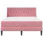 Preview: Bettgestell mit Matratze mit Matratze Rosa 180 x 200 cm Samt