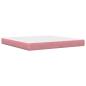 Preview: Bettgestell mit Matratze mit Matratze Rosa 200 x 200 cm Samt