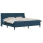 Preview: Bettgestell mit Matratze mit Matratze Blau 200 x 200 cm Samt