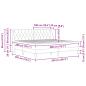 Preview: Bettgestell mit Matratze mit Matratze Blau 200 x 200 cm Samt