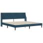 Preview: Bettgestell mit Matratze mit Matratze Blau 200 x 200 cm Samt