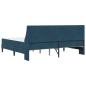 Preview: Bettgestell mit Matratze mit Matratze Blau 200 x 200 cm Samt