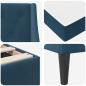 Preview: Bettgestell mit Matratze mit Matratze Blau 200 x 200 cm Samt