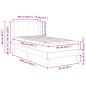 Preview: Bettgestell mit Matratze Dunkelgrau 90 x 200 cm Samt