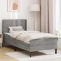 Preview: ARDEBO.de - Bettgestell mit Matratze Hellgrau 100 x 200 cm Samt