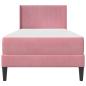 Preview: Bettgestell mit Matratze mit Kopfteil Rosa 100 x 200 cm Samt