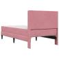 Preview: Bettgestell mit Matratze mit Kopfteil Rosa 100 x 200 cm Samt