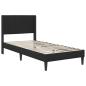 Preview: Bettgestell mit Matratze mit Kopfteil Schwarz 100 x 200 cm Samt
