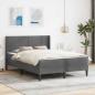 Preview: ARDEBO.de - Bettgestell mit Matratze Dunkelgrau 140 x 200 cm Samt