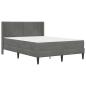 Preview: Bettgestell mit Matratze Dunkelgrau 140 x 200 cm Samt