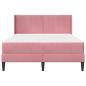 Preview: Bettgestell mit Matratze mit Kopfteil Rosa 140 x 200 cm Samt