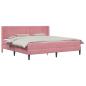Preview: Bettgestell mit Matratze mit Kopfteil Rosa 180 x 200 cm Samt