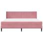 Preview: Bettgestell mit Matratze mit Kopfteil Rosa 180 x 200 cm Samt