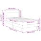 Preview: Bettrahmen Schwarz 100 x 200 cm Polyester