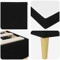 Preview: Bettrahmen Schwarz 100 x 200 cm Polyester