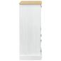 Preview: Weinschrank Weiß 97 x 45 x 114 cm Massives Kiefernholz