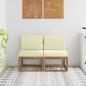Preview: ARDEBO.de - 2 Stück Outdoor Mittelsofa Massivholz Akazie