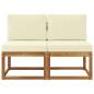 Preview: 2 Stück Outdoor Mittelsofa Massivholz Akazie
