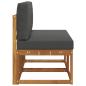 Preview: 2 Stück Outdoor Mittelsofa Massivholz Akazie
