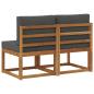 Preview: 2 Stück Outdoor Mittelsofa Massivholz Akazie