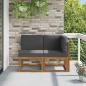 Preview: ARDEBO.de - Outdoor Mittel- und Ecksofa 2 Stück Natur und Anthrazit