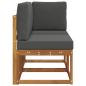 Preview: Outdoor Mittel- und Ecksofa 2 Stück Natur und Anthrazit