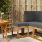 Preview: ARDEBO.de - Hocker Bank Massivholz Akazie Natur und Anthrazit