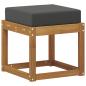 Preview: Hocker Bank Massivholz Akazie Natur und Anthrazit