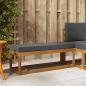 Preview: ARDEBO.de - Outdoor Hockerbank Massivholz Akazie Natur und Anthrazit