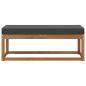 Preview: Outdoor Hockerbank Massivholz Akazie Natur und Anthrazit