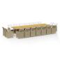 Preview: 19-tlg. Garten-Essgruppe mit Kissen Poly Rattan Beige