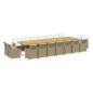 Preview: 19-tlg. Garten-Essgruppe mit Kissen Poly Rattan Beige