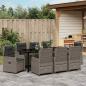 Preview: Garten Essgruppe 9 pcs Grau Poly-Rattan