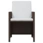 Preview: 9-tlg. Garten-Essgruppe mit Kissen Poly Rattan Braun